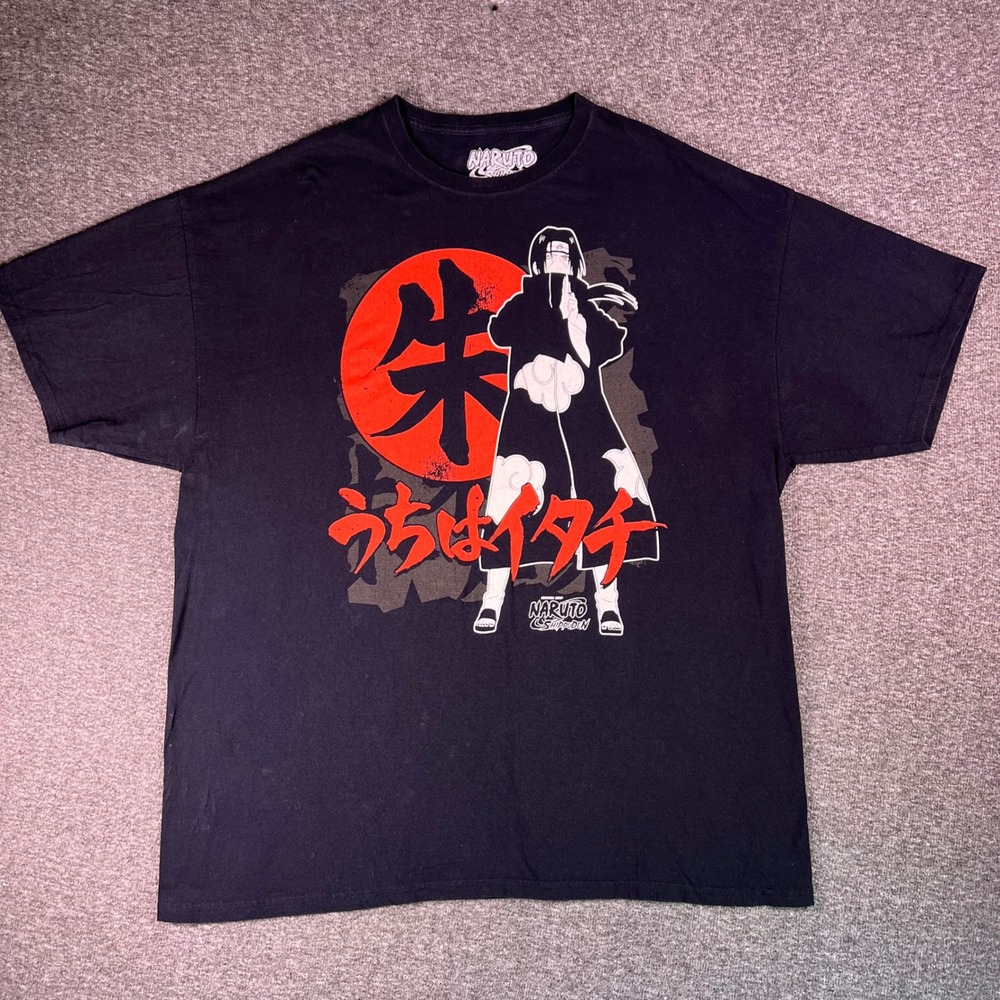 Naruto Shippuden Itachi Uchiha Graphic T-Shirt Mens 2XL Japanese Anime‎ Manga